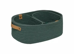 Opbergmand Duo 35x25xH12cm - polyester - ficus set van 3