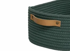 Opbergmand Duo 35x25xH12cm - polyester - ficus set van 3