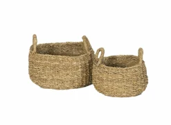 Opbergmand Ophelia set van 2 - zeegras - naturel