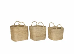 Opbergmand Pele set van 3 - jute - naturel