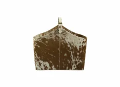 Opbergmand 50x21x40cm koe bruin wit