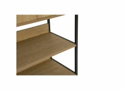 Opbergrek Aware 80x40x222cm - melamine & metaal - eik