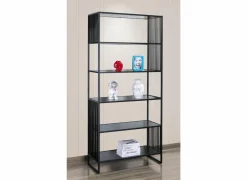 Opbergrek Mefisto 83x35x185cm - melamine - zwart