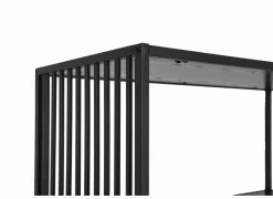 Opbergrek Mefisto 83x35x185cm - melamine - zwart