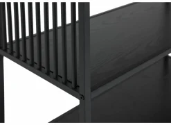 Opbergrek Mefisto 83x35x185cm - melamine - zwart