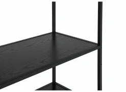 Opbergrek Mefisto 83x35x185cm - melamine - zwart