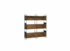 Opbergrek Opium  180,5x35x190cm - gerecycleerd den massief - naturel & zwart