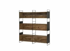 Opbergrek Opium  180,5x35x190cm - gerecycleerd den massief - naturel & zwart