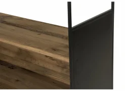 Opbergrek Opium 91x35x190cm - gerecycleerd den massief - naturel & zwart