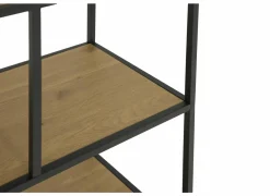 Opbergrek Tower 77x35x185cm - melamine &  metaal - eik