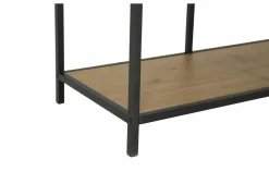 Opbergrek Tower 77x35x185cm - melamine &  metaal - eik