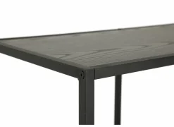 Opbergrek Tower 77x35x185cm - melamine & metaal - zwart