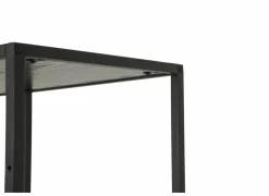 Opbergrek Tower 77x35x185cm - melamine & metaal - zwart