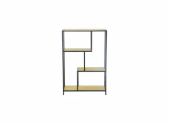 Opbergrek Tower 77x35x114cm - melamine & metaal - wild oak