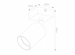 Opbouwspot GU10 - aluminium - wit