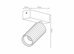 Opbouwspot GU10 - aluminium - zwart