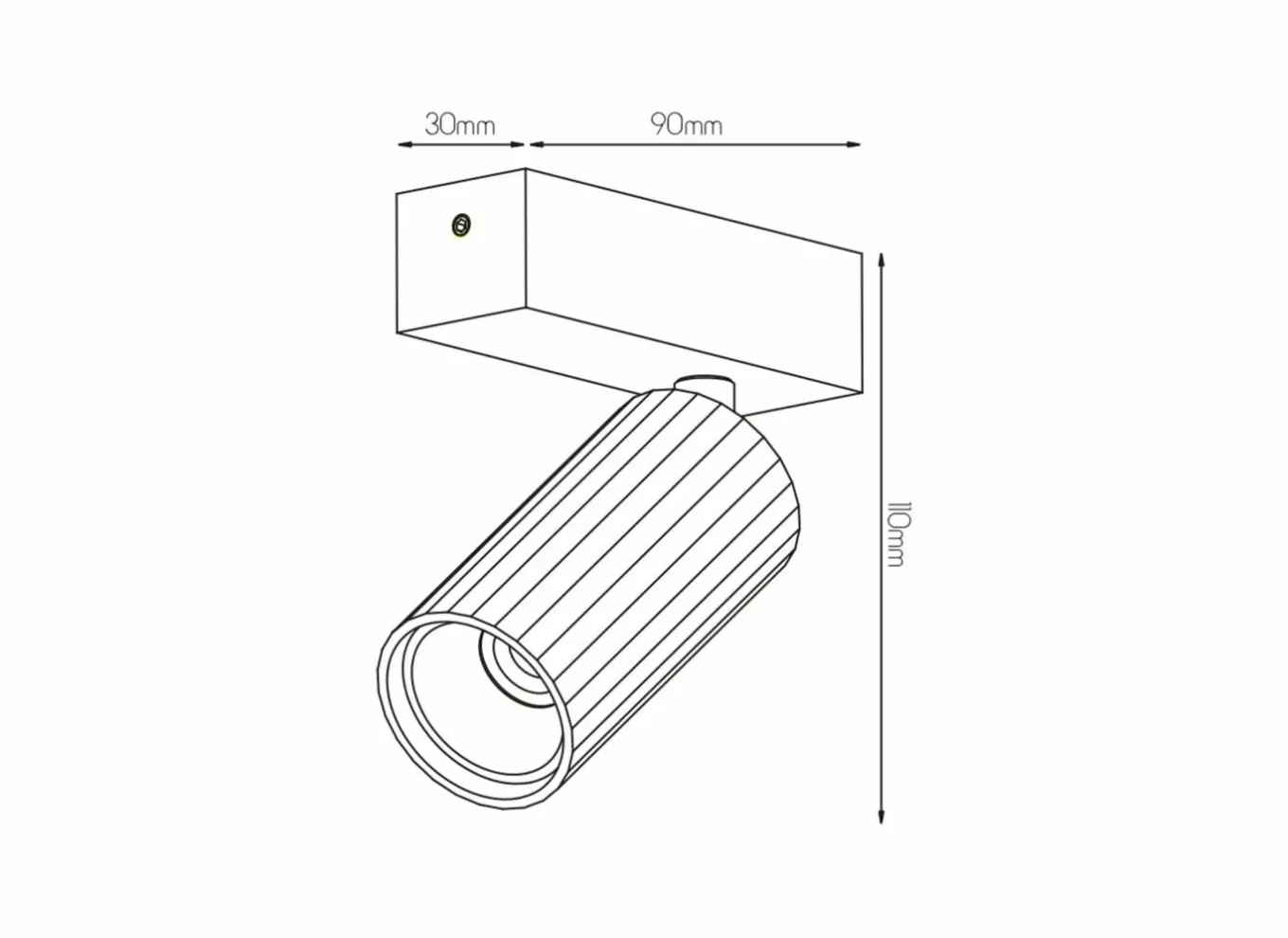 Opbouwspot GU10 - aluminium - wit