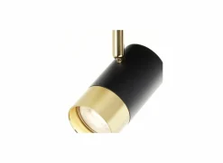 Brilliant Opbouwspot Vigolo met 3 spots 5W GU10 - Ø29cm - metaal - zwart/goud