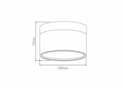 Opbouwspot 12W Ø11,3cm - aluminium - zwart & brons