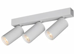 Opbouwspot 3xGU10 - aluminium - wit