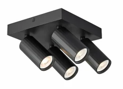 Opbouwspot 4xGU10 - aluminium - zwart