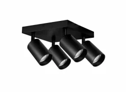 Opbouwspot 4xGU10 - aluminium - zwart