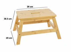 Opstapje 26x25x38,5cm - bamboe 1 trede