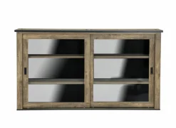 Opzetstuk Etienne 221cm - decor - industriële eik & zwart