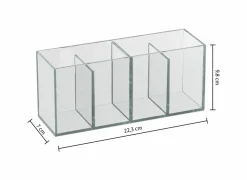 Organizer Selena 22,3x7xH9,8cm - plexiglas - transparant