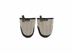 Tiseco Ovenwant Toledo Gripper 18x14cm - katoen & polyestervezel - zwart, set van 2