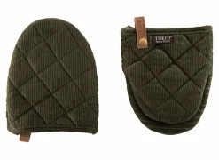 Tiseco Ovenwant Velmar Gripper katoen & polyester - olijfgroen, set van 2