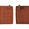 Tiseco Pannenlap Velmar 20x20cm - katoen & polyester - cognac