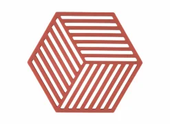 Pannenonderzetter 16x14cm - silicone - burned red