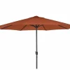 Parasol Nerissa Ø350cm rood met beschermhoes