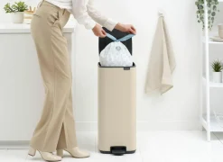 Brabantia Pedaalemmer Bo 30L - staal - soft beige