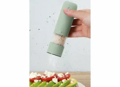 Peper en zoutmolen H14cm - RVS - sage elektrisch & oplaadbaar