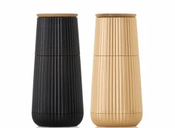 Peper en zoutmolen Scape H13cm - kunststof - zwart & goud