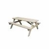 Picknicktafel 151x180cm - hout massief - beige