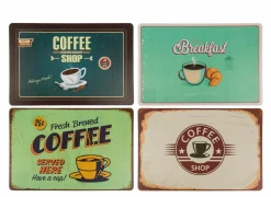 Placemat Coffee 29x44cm - kunststof - multicolor