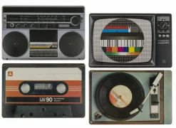 Placemat Record 29x44cm - kunststof - multicolor