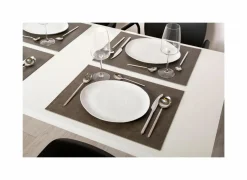 Placemat Troja 33x45cm - lederlook - koffie