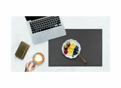 Placemat Troja 33x45cm - lederlook - zwart