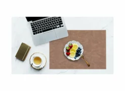 Placemat Troja 33x45cm - lederlook - taupe