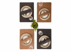 Placemat Truman 33x45cm - lederlook - walnoot