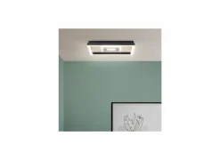 Brilliant Plafondlamp Baldo 29,5x27,5cm - metaal/hout/kunststof - zwart/naturel