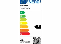 Brilliant Plafondlamp Briston 45x45x5cm - kunststof & metaal - zwart