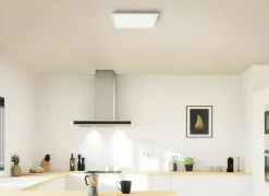 Brilliant Plafondlamp Briston 45x45x5cm - kunststof & metaal - wit