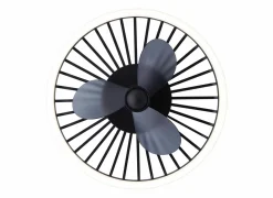 Brilliant Plafondlamp Capo met ventilator Ø48cm - kunststof & metaal - wit