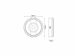 Brilliant Plafondlamp Maureen Ø20cm - metaal/kunststof - zwart