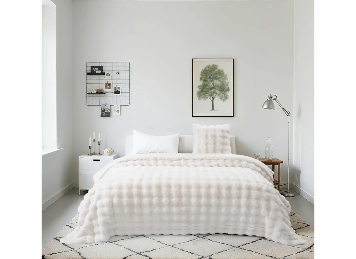 Plaid Bilbao 220x240cm - microvezel - beige